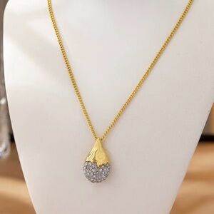 NEW Solanales Crystal Pave Teardrop Necklace Alexis Bittar M29